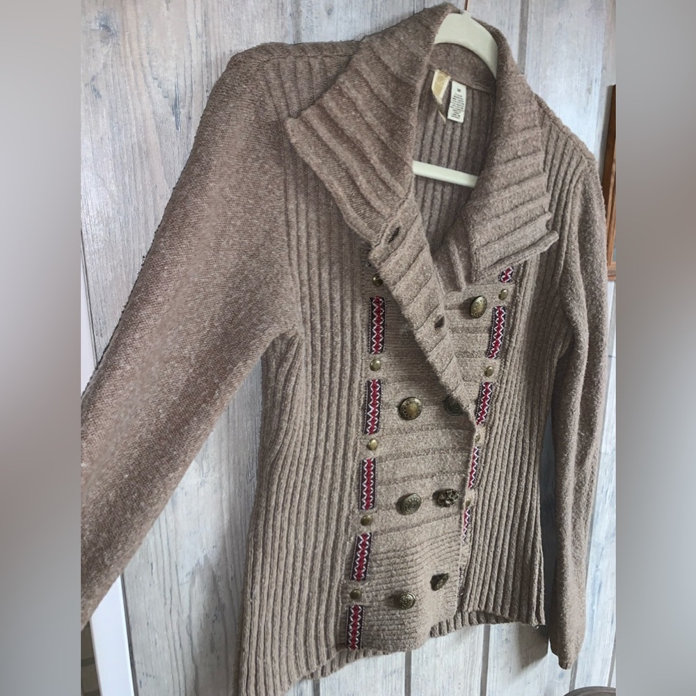 BKE button up sweater size M